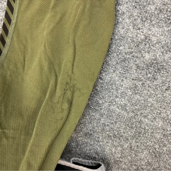 HELLY HANSEN Mens Green Lifa Base layer Stripe Long Sleeved Crew Shirt size: XL - Picture 7 of 12